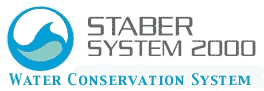 Staber System 2000 Logo.  Water Conservation System.